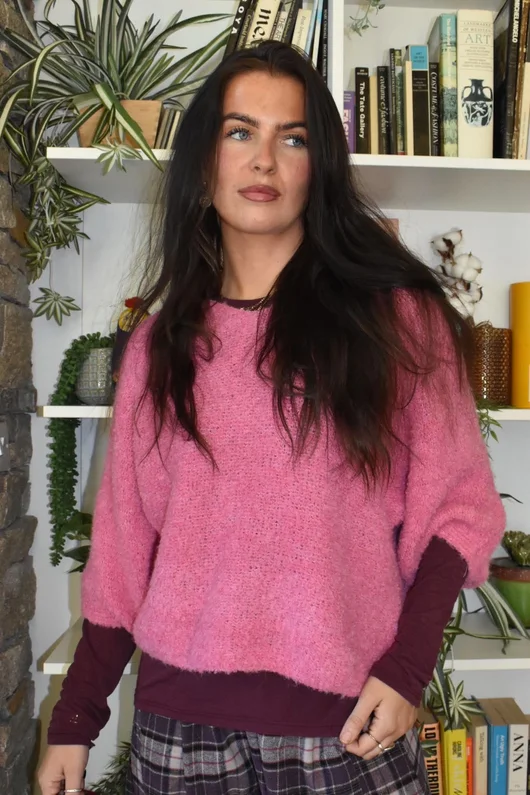 Lola Boucle Slouch Knit Candy